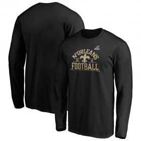 Wholesale Cheap New Orleans Saints 2019 NFL Playoffs Bound Hometown Checkdown Long Sleeve T-Shirt Black