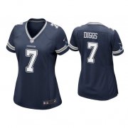 Wholesale Cheap Women's Dallas Cowboys #7 Trevon Diggs Navy Vapor Untouchable Limited Stitched Jersey(Run Small)