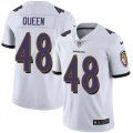 Wholesale Cheap Nike Ravens #48 Patrick Queen White Men's Stitched NFL Vapor Untouchable Limited Jersey