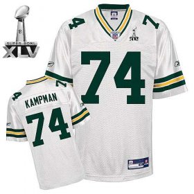 Wholesale Cheap Packers #74 Aaron Kampman White Super Bowl XLV Stitched NFL Jersey