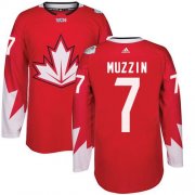 Wholesale Cheap Team CA. #7 Jake Muzzin Red 2016 World Cup Stitched NHL Jersey