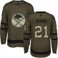 Wholesale Cheap Adidas Sabres #21 Kyle Okposo Green Salute to Service Youth Stitched NHL Jersey