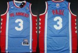 Wholesale Cheap Los Angeles Clippers #3 Chris Paul ABA Hardwood Classic Swingman Blue Jersey
