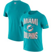 Wholesale Cheap Miami Dolphins Nike Team Logo Sideline Property Of Performance T-Shirt Aqua