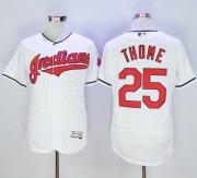 Wholesale Cheap Indians #25 Jim Thome White Flexbase Authentic Collection Stitched MLB Jersey