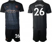 Wholesale Cheap Men 2020-2021 club Manchester City away 26 black Soccer Jerseys