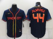 Wholesale Cheap Men's Houston Astros #44 Yordan Alvarez 2022 Navy City Connect Cool Base Stitched Jersey