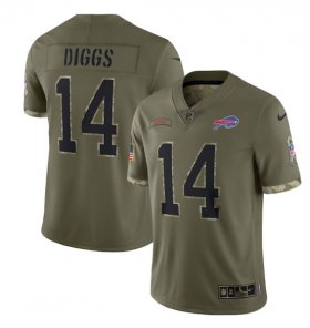 Wholesale Cheap Men\'s Buffalo Bills #14 Stefon Diggs 2022 Olive Salute To Service Limited Stitched Jersey
