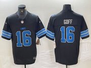Cheap Men's Detroit Lions #16 Jared Goff Black 2024 F.U.S.E. 2nd Alternate Vapor Limited Football Stitched Jersey