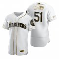 Wholesale Cheap Seattle Mariners #51 Ichiro Suzuki White Nike Men's Authentic Golden Edition MLB Jersey