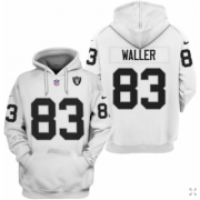 Wholesale Cheap Men's Las Vegas Raiders #83 Darren Waller White 2021 Pullover Hoodie
