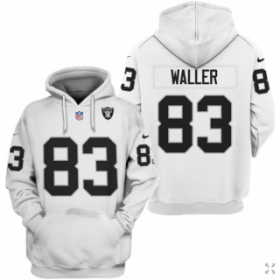 Wholesale Cheap Men\'s Las Vegas Raiders #83 Darren Waller White 2021 Pullover Hoodie