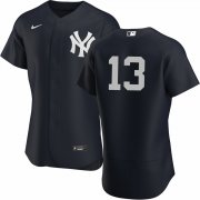 Wholesale Cheap New York Yankees #13 Joey Gallo Men's Nike Black Authentic Alternate MLB Jersey