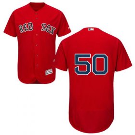Wholesale Cheap Red Sox #50 Mookie Betts Red Flexbase Authentic Collection Stitched MLB Jersey