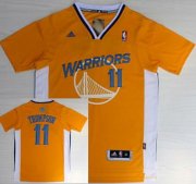 Wholesale Cheap Golden State Warriors #11 Klay Thompson Revolution 30 Swingman Yellow Short-Sleeved Jersey