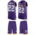 Wholesale Cheap Nike Vikings #22 Harrison Smith Purple Team Color Men's Stitched NFL Limited Tank Top Suit Jersey