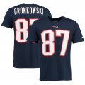 Wholesale Cheap New England Patriots #87 Rob Gronkowski Nike Player Pride Name & Number T-Shirt Navy Blue