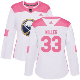 Wholesale Cheap Adidas Sabres #33 Colin Miller White/Pink Authentic Fashion Women\'s Stitched NHL Jersey