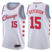 Wholesale Cheap Nike Chicago Bulls #15 Chandler Hutchison White NBA Swingman City Edition Jersey