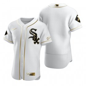 Wholesale Cheap Chicago White Sox Blank White Nike Men\'s Authentic Golden Edition MLB Jersey