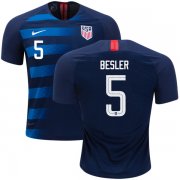 Wholesale Cheap Women's USA #5 Besler Away Soccer Country Jersey