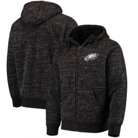 Wholesale Cheap Philadelphia Eagles G-III Sports by Carl Banks Discovery Sherpa Heathered Black Full-Zip Jacket