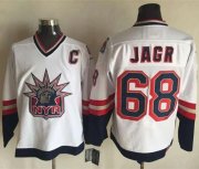 Wholesale Cheap Rangers #68 Jaromir Jagr White CCM Statue of Liberty Stitched NHL Jersey