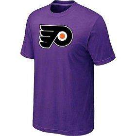 Wholesale Cheap Philadelphia Flyers Big & Tall Logo Purple NHL T-Shirt