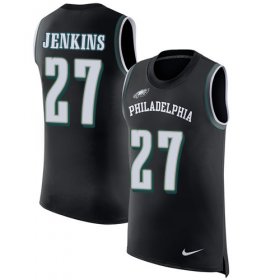 Wholesale Cheap Nike Eagles #27 Malcolm Jenkins Black Alternate Men\'s Stitched NFL Limited Rush Tank Top Jersey