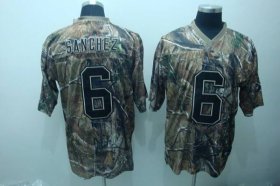 Wholesale Cheap Jets #6 Mark Sanchez Camouflage Realtree Embroidered NFL Jersey
