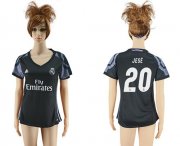 Wholesale Cheap Women's Real Madrid #20 Jese Sec Away Soccer Club Jersey