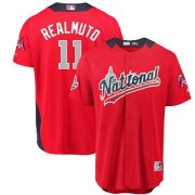 Wholesale Cheap marlins #11 JT Realmuto Red 2018 All-Star National League Stitched MLB Jersey