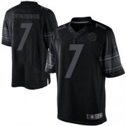 Wholesale Cheap Nike Steelers #7 Ben Roethlisberger Black Men's Stitched NFL Drenched Limited Jersey