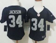 Wholesale Cheap Toddler Nike Raiders #34 Bo Jackson Black Team Color Stitched NFL Elite Jersey