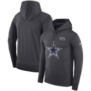 Wholesale Cheap NFL Men's Dallas Cowboys Nike Anthracite Crucial Catch Performance Pullover Hoodie