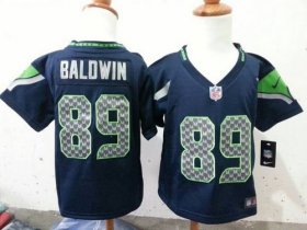 Wholesale Cheap Toddler Nike Seahawks #89 Doug Baldwin Steel Blue Team Color Stitched NFL Elite Jersey