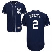 Wholesale Cheap Padres #2 Johnny Manziel Navy Blue Flexbase Authentic Collection Stitched MLB Jersey