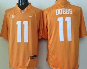 Wholesale Cheap Men\'s Tennessee Volunteers #11 Joshua Dobbs Orange Stitched NCAA Nike College Football Jersey