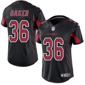 Wholesale Cheap Nike Cardinals #36 Budda Baker Black Women\'s Stitched NFL Limited Rush Jersey
