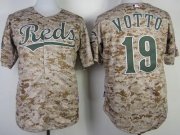 Wholesale Cheap Reds #19 Joey Votto Camo Alternate Cool Base Stitched MLB Jersey