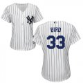 Wholesale Cheap Yankees #33 Greg Bird White Strip Home Women's Stitched MLB Jersey