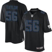 Wholesale Cheap Nike Giants #56 Lawrence Taylor Black Men's Stitched NFL Impact Limited Jersey
