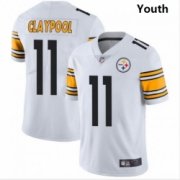Wholesale Cheap Youth Nike Steelers 11 Chase Claypool White Vapor Limited Stitched NFL Jersey