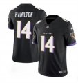 Cheap Men's Baltimore Ravens #14 Kyle Hamilton Black 2023 F.U.S.E. Vapor Limited Stitched Jersey