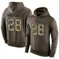 Wholesale Cheap NFL Men's Nike Tampa Bay Buccaneers #28 Vernon Hargreaves III Stitched Green Olive Salute To Service KO Performance Hoodie