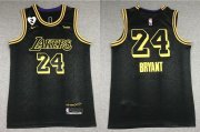 Wholesale Cheap Men's Los Angeles Lakers #24 Kobe Bryant Black NEW 2021 Nike City Edition Wish and Heart Stitched Jersey
