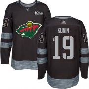 Wholesale Cheap Adidas Wild #19 Luke Kunin Black 1917-2017 100th Anniversary Stitched NHL Jersey