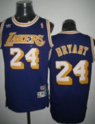 Wholesale Cheap Los Angeles Lakers #24 Kobe Bryant Purple Swingman Throwback Jersey