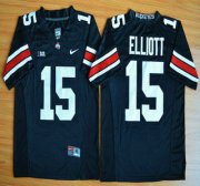 Wholesale Cheap Ohio State Buckeyes #15 Ezekiel Elliott Black 2015 College Football Nike Limited Jersey