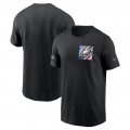 Wholesale Cheap Men's Philadelphia Eagles Black 2023 Crucial Catch Sideline Tri-Blend T-Shirt